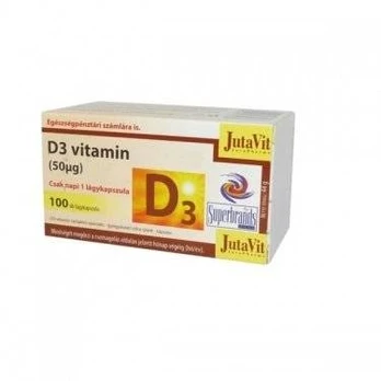 Maisto papildas JutaVit D3 - Vitaminas 2000IU, 100 tablečių