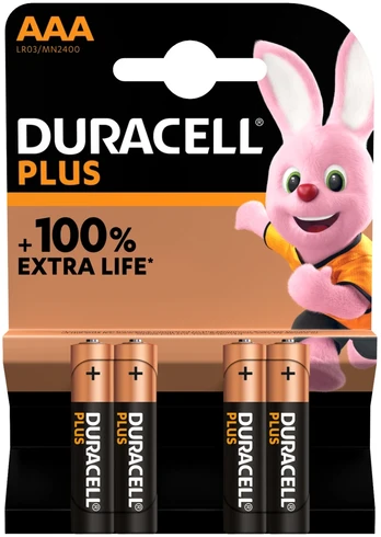 Duracell PLUS LR03 AAA elementai MN2400, 4 vnt.