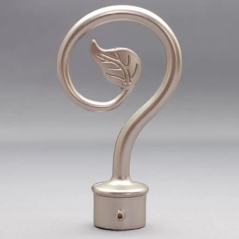 Karnizo užbaigimas LUCCA, metalinis, šv. matinės sidabro sp., Ø 16 mm, 2 vnt.