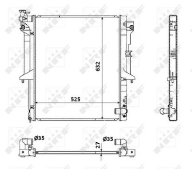 Variklio radiatorius NRF NRF 53908