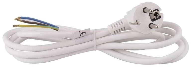 Laidas su kištuku, 2 m, 3G1,5 mm, baltos sp.