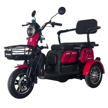 Elektrinis triratis motoroleris, BSKENDO1A, raudonas, surinktas, 500 W