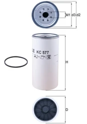 Degalų filtras MAHLE KC577D