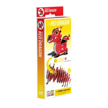 EUGY 3D kartoninis modelis „Raudonasis drakonas“