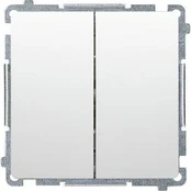 Kontakt-Simon Dvigubas mygtukas Simon Basic 10AX 250V baltas (BMP2.01/11)