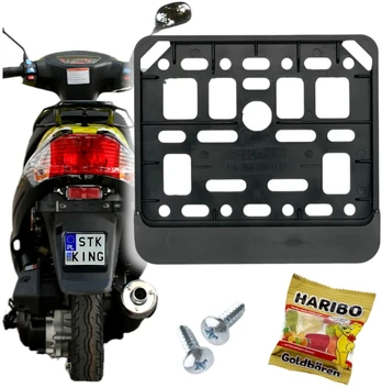 Motorolerio numerio rėmelis, skirtas mopedui, juodas
