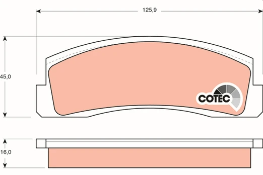 TRW GDB265 Brake pad set