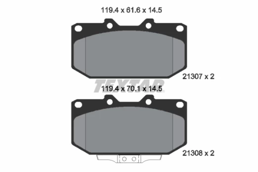TEXTAR 2130701 Brake pad set