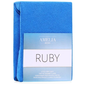 Frotinė paklodė su guma Ameliahome RUBY Blue, 220x240 cm