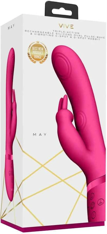 Vive May - Pulse-Wave & C-spot & G-Spot Rabbit - Rožinė