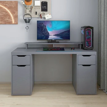 Rašomasis stalas Alen 150 cm, pilkas
