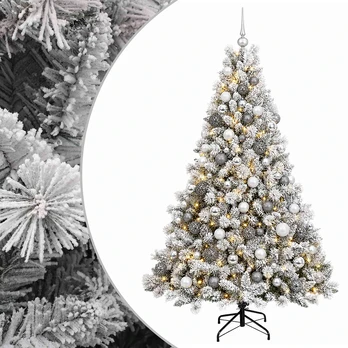 Dirbtinė Kalėdų eglutė su burbulais 210 cm 300 LED Šilta balta