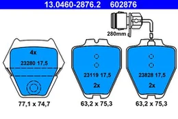 ATE 13.0460-2876.2 Brake pad set