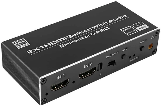 Spacetronik Extractor 2x HDMI-HDMI + Audio ARC 4K SPH-SAE07