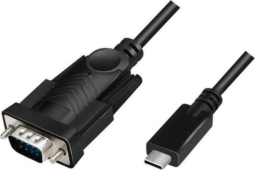 LOGILINK AU0051A USB2.0 Type-C kabelis USB-C/M į DB9/M serijos 1,2 m Win11