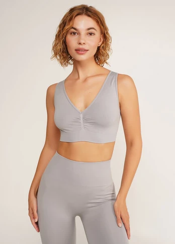 Besiūlis push-up efektą turintis topas TOP SHAPE Giulia, spalva griffin