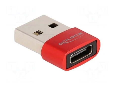 Adapter | USB 2.0 | USB A plug,USB C socket | Connector colour: red