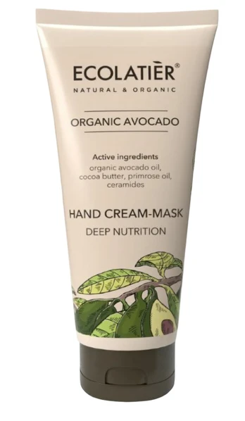 Rankų kremas Ecolatier Organic Avocado Mask Deep Nutrition, 100 ml