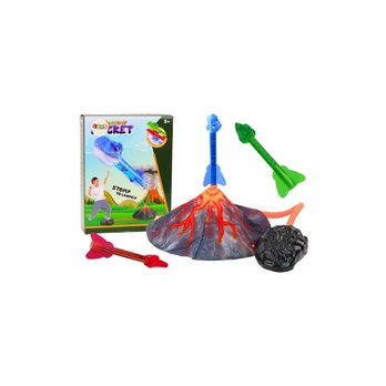 Lean Toys Dinosaurs Volcano Adjustable Rocket Launcher Game Set
