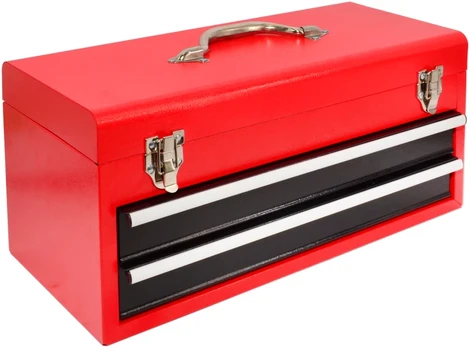 AW-Tools AWTOOLS METALINĖ ĮRANKIŲ DĖŽĖ 2 STALČIAI 48x22x24,5cm