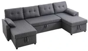 U formos 6 vietų miegamoji sofa pilka
