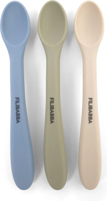 Filibabba - Silicone feeding spoons 3-pack - Ocean Mix (FI-03801)