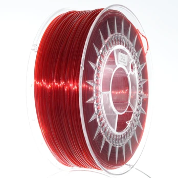 3D plastikas Devil Design PET-G 1.75mm 1kg - Ruby Raudona Transparent