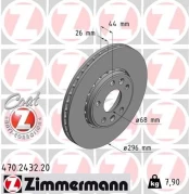 Stabdžių diskas ZIMMERMANN 470.2432.20 kaina