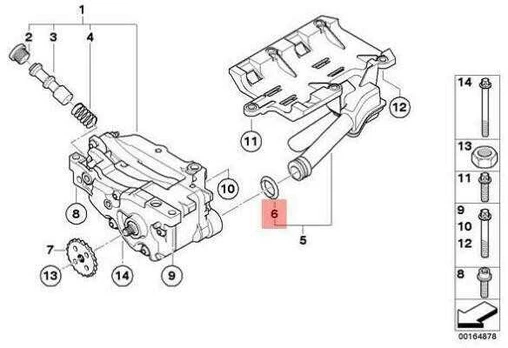 BMW O Žiedo 1 E81 E87 E88 3 E46 E90 E91 E92 E93 5 E60 E61 X1 E84 Z4 E85 Originalus 11417507756