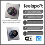 Programuojamas termostatas Feelspot WTH08.16B WiFi, pilkas kaina