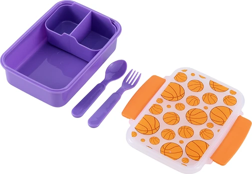 Itotal - Lunch Box with Cutlery - Basketball (ID2024)