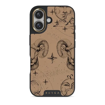 Aries - iPhone 16 Plus Case, Elite Dark (MagSafe) / Gold / Beige