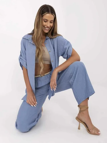 Italy Moda Kelnės-MI-SP-6560.73P-mėlyna