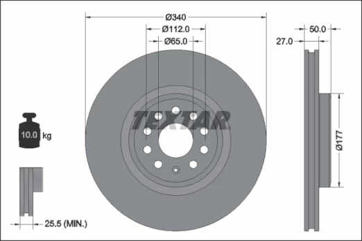 TEXTAR 92337405 Brake Disc