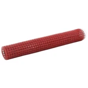 Vielos tinklas su PVC danga, raudonas, 25x1m kaina