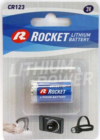 Rocket Lithium CR123 3V 1500mAh elementai, 1 vnt.
