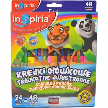 SCHEMAT Kredki trójkątne dwustronne 24=48 kolorów