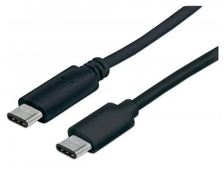 Kabelis USB Manhattan Manhattan USB C Anschlusskabel USB2.0 C-Stecker/C-Stecker 1m