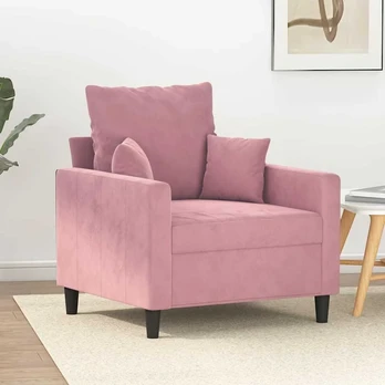 Sofa Krėslas, rožinės spalvos, 60cm, aksomas