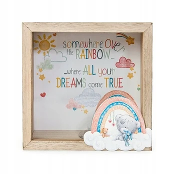 Medinė taupyklė "rainbow Dreams" - stilinga dovana vaikams