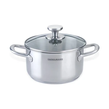 Fackelmann puodas su dangčiu Oval, 3 l, 20 cm, sidabrinis