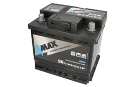Akumuliatorius 4MAX BAT50/540R/AGM/4MAX 12V 50Ah 540A D+ kaina