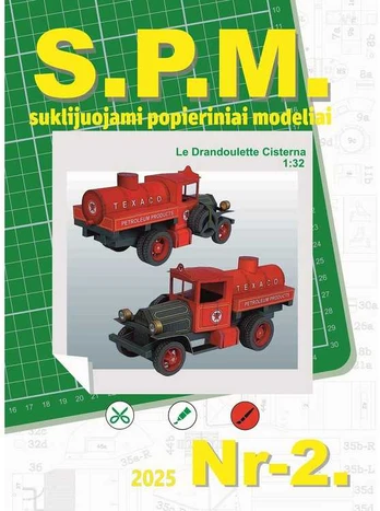 Wmc Models SPM Texaco degalų cisterna 1/32 – popierinis surenkamas modelis