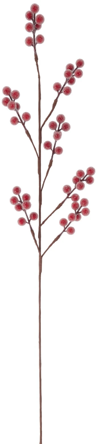 Dirbtinė šakelė XMAS BERRY, raudonos sp., 75 cm