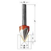 Freza HM S=8 D=13x11 Z=3 (60*), CMT kaina