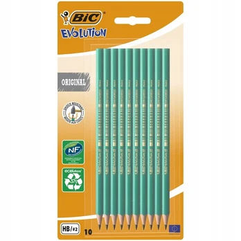 Bic Evolution Hb pieštukai be trintuko, 10 vnt.