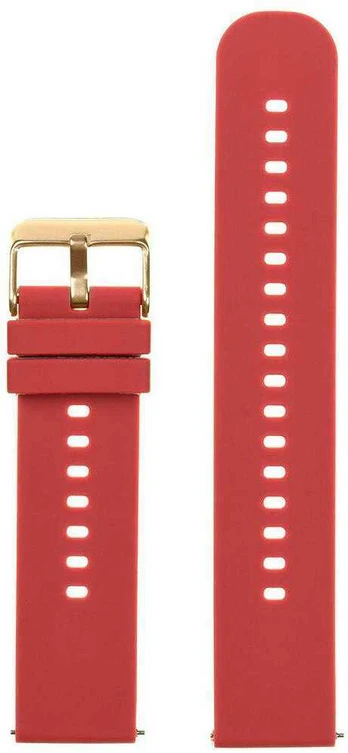 Pacific U27 rubber watch strap - red/auksinis - 20mm