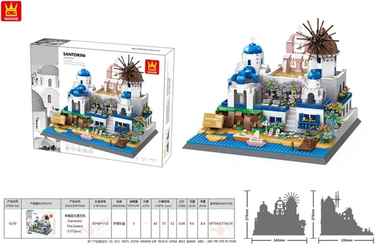 Statybinių blokų rinkinys Santorini 1380 vnt