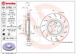 BREMBO 09.D763.11 Brake Disc kaina