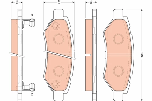TRW GDB4602 Brake pad set